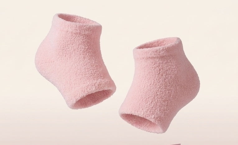 A pair of GlowCoz open-toe heel-cuff spa socks